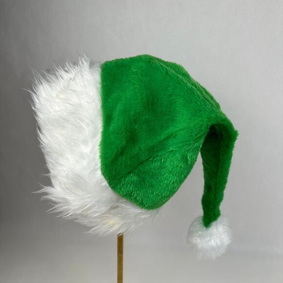Green Christmas Santa Claus Hat with LED Colored Lights - Picture 3 of 8